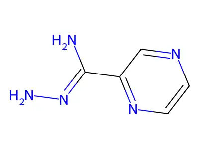 N'-aminopyrazine-2-carboximidamide structure