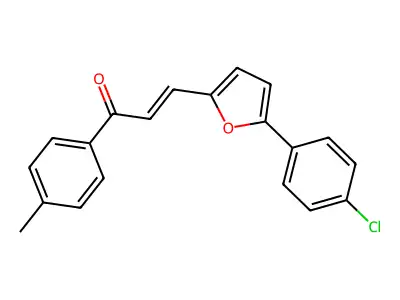(E)-3-[5-(4-chlorophenyl)furan-2-yl]-1-(4-methylphenyl)prop-2-en-1-one structure