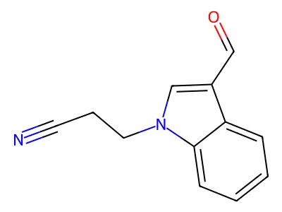 3-(3-甲酰基-1H-吲哚-1基)丙腈 structure