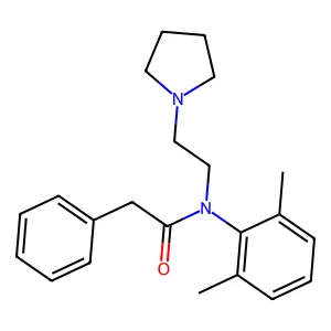 Acetanilide, 2',6'-dimethyl-2-phenyl-N-(2-(1-pyrrolidinyl)ethyl)- structure