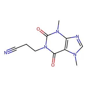 3-(3,7-Dimethyl-2,6-dioxopurin-1-yl)propanenitrile structure