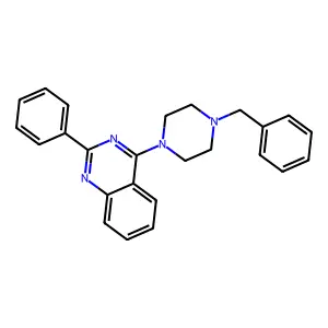 4-(4-Benzyl-1-piperazinyl)-2-phenylquinazoline structure