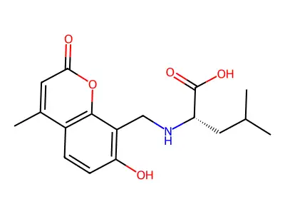 N-[(7-Hydroxy-4-Methyl-2-Oxo-2h-Chromen-8-Yl)methyl]-L-Leucine structure