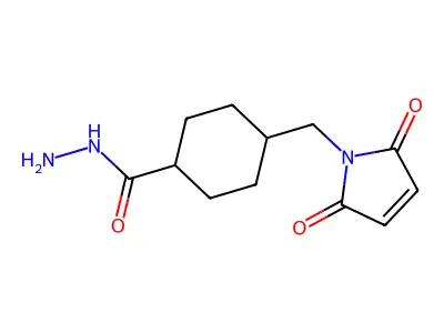 4-((2,5-dioxo-2,5-dihydro-1H-pyrrol-1-yl)methyl)cyclohexanecarbohydrazide structure