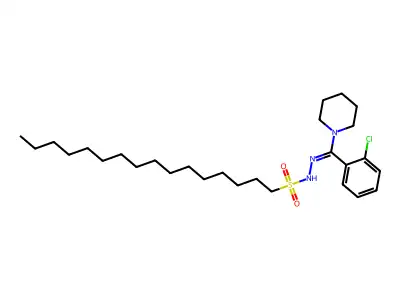1-十六烷磺酸-2-[(2-氯苯基)(1-哌啶基)亚甲基]酰肼 structure