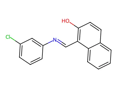 1-(3-Chlorophenyliminomethyl)-2-naphthol structure