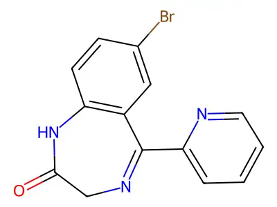 溴西泮 structure