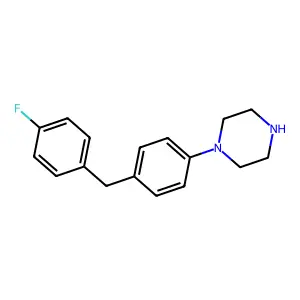 1-[4-[(4-Fluorophenyl)methyl]phenyl]piperazine structure