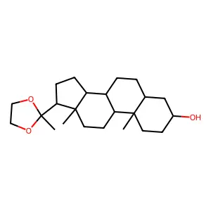 17-(2-Methyl-1,3-dioxolan-2-yl)androstan-3-ol structure