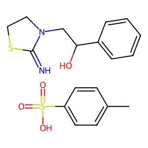2-亚氨基-α-苯基-3-噻唑烷乙醇4-甲基苯磺酸盐(1:1) structure