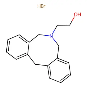 Dibenz(c,f)azocine-6(5H)-ethanol, 7,12-dihydro-, hydrobromide structure