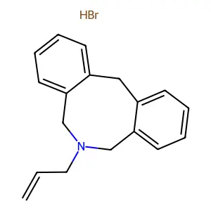 Dibenz(c,f)azocine, 6-allyl-5,6,7,12-tetrahydro-, hydrobromide structure
