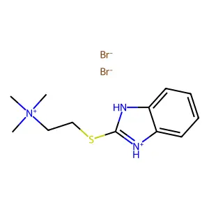 Ammonium, (2-(2-benzimidazolylthio)ethyl)trimethyl-, bromide, monohydrobromide structure