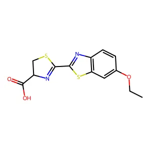 (S)-2-(6-Ethoxybenzo[d]thiazol-2-yl)-4,5-dihydrothiazole-4-carboxylic acid structure
