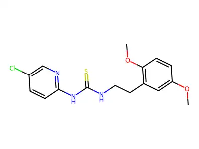 Thiourea, N-(5-chloro-2-pyridinyl)-N'-(2-(2,5-dimethoxyphenyl)ethyl)- structure