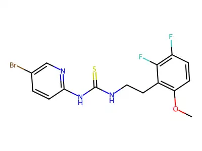 Thiourea, N-(5-bromo-2-pyridinyl)-N'-(2-(2,3-difluoro-6-methoxyphenyl)ethyl)- structure
