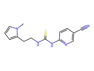 Thiourea, N-(5-cyano-2-pyridinyl)-N'-(2-(1-methyl-1H-pyrrol-2-yl)ethyl)- structure
