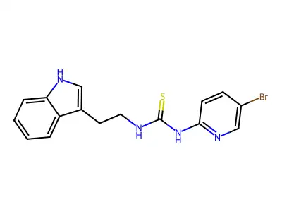 Thiourea, N-(5-bromo-2-pyridinyl)-N'-(2-(1H-indol-3-yl)ethyl)- structure