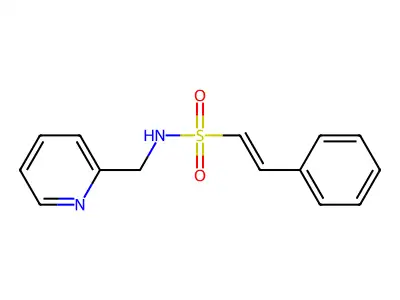 2-phenyl-N-[(pyridin-2-yl)methyl]ethene-1-sulfonamide structure