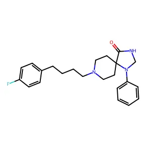 1,3,8-Triazaspiro(4.5)decan-4-one, 8-(4-(p-fluorophenyl)butyl)-1-phenyl- structure