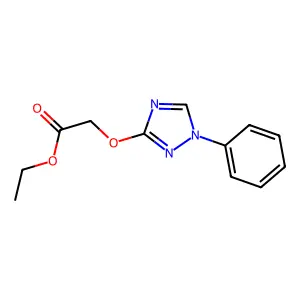 ethyl 2-[(1-phenyl-1H-1,2,4-triazol-3-yl)oxy]acetate structure