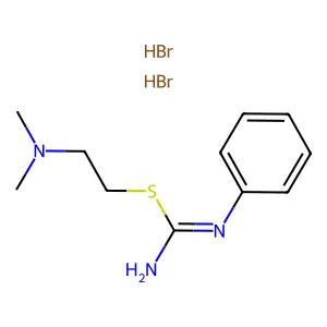 Pseudourea, 2-(2-(dimethylamino)ethyl)-1-phenyl-2-thio-, dihydrobromide structure