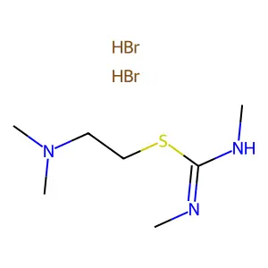 Pseudourea, 1,3-dimethyl-2-(2-(dimethylamino)ethyl)-2-thio-, dihydrobromide structure