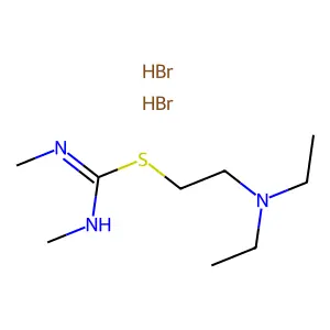 Pseudourea, 2-(2-(diethylamino)ethyl)-1,3-dimethyl-2-thio-, dihydrobromide structure