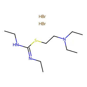 Pseudourea, 1,3-diethyl-2-(2-(diethylamino)ethyl)-2-thio-, dihydrobromide structure