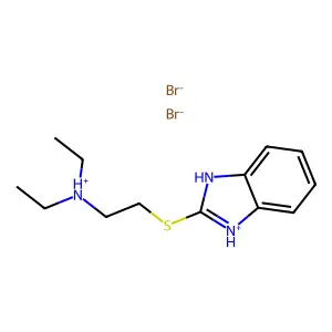 Benzimidazole, 2-((2-(diethylamino)ethyl)thio)-, dihydrobromide structure