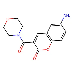 Coumarin, 6-amino-3-(morpholinocarbonyl)- structure