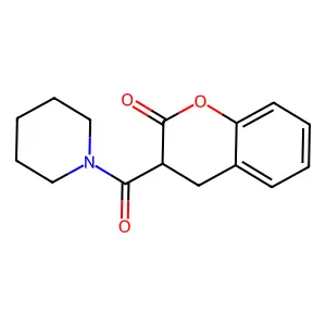 3-(Piperidine-1-carbonyl)-3,4-dihydro-2H-1-benzopyran-2-one structure