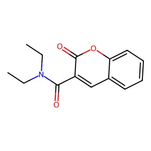 N,N-二乙基-2-氧代-2H-1-苯并吡喃-3-甲酰胺 structure