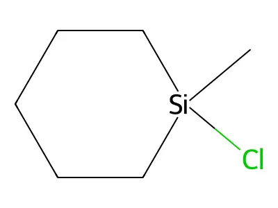 1-Chloro-1-methylsilacyclohexane structure