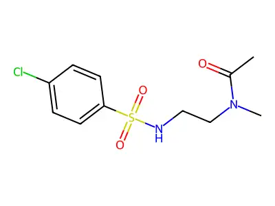 N-(2-{[(4-chlorophenyl)sulfonyl]amino}ethyl)-N-methylacetamide structure