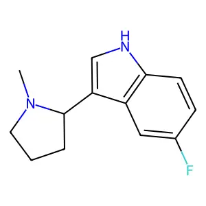 5-Fluoro-3-(1-methylpyrrolidin-2-yl)-1H-indole structure