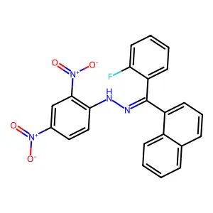 1-(2,4-Dinitrophenyl)-2-[(2-fluorophenyl)(naphthalen-1-yl)methylidene]hydrazine structure