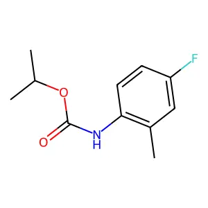 propan-2-yl N-(4-fluoro-2-methylphenyl)carbamate structure