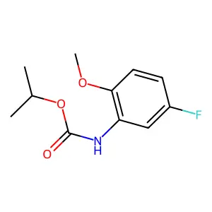 propan-2-yl N-(5-fluoro-2-methoxyphenyl)carbamate structure