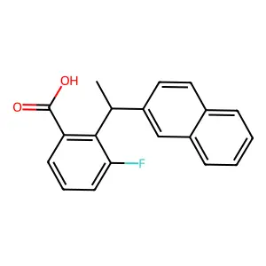 3-Fluoro-2-[1-(naphthalen-2-yl)ethyl]benzoic acid structure