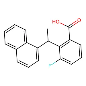 3-Fluoro-2-(1-(1-naphthyl)ethyl)benzoic acid structure
