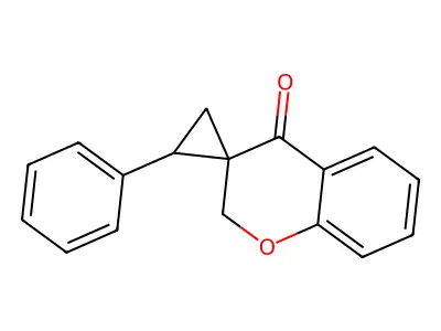 3-(1-phenylspirocyclopropyl)-2,3-dihydro-4H-chromen-4-one structure