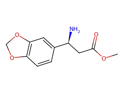 Methyl 3-amino-3-(1,3-benzodioxol-5-yl)propanoate structure