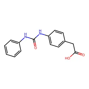 {4-[(Anilinocarbonyl)amino]phenyl}acetic acid structure