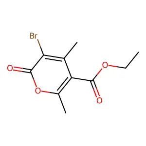 3-Bromo-5-carbethoxy-4,6-dimethyl-2-pyrone structure