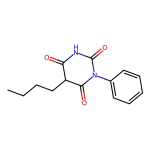 Barbituric acid, 5-butyl-1-phenyl- structure