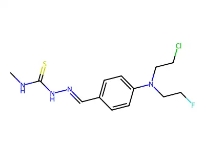 1-[(E)-[4-[2-chloroethyl(2-fluoroethyl)amino]phenyl]methylid structure
