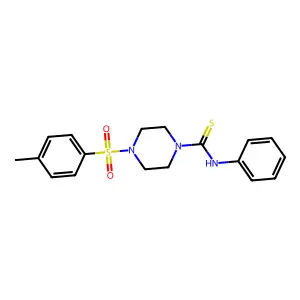 4-(4-methylbenzenesulfonyl)-N-phenylpiperazine-1-carbothioamide structure