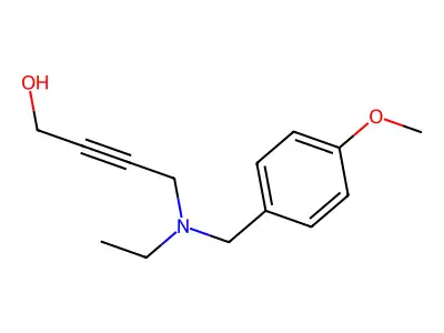4-[Ethyl-[(4-methoxyphenyl)methyl]amino]but-2-yn-1-ol structure