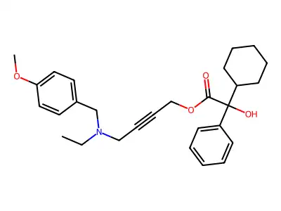 4-[N-Ethyl-(4-methoxyphenyl)methylamino]-2-butynyl-2-cyclohexyl-2-hydroxybenzene Acetate structure